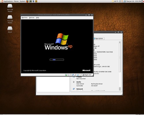 Windows XP in Ubuntu 8.04 Hardy Heron via VirtualBox