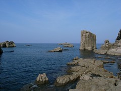 東尋坊と日本海