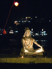 Shiva decorated for Diwali - Rishikesh
