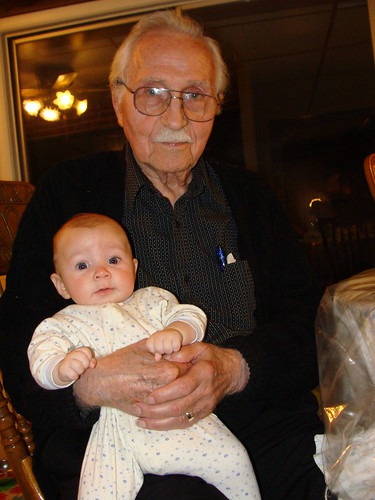 Silas Robert with Great Grandpa Robert Randall
