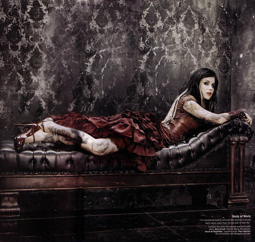 Kat Von D shot in skingraft for Latina magazine NOV 08 issueHOT