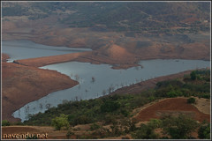 Temghar Dam backwaters view from road to Lavasa city.