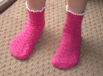 Finished Heart Socks