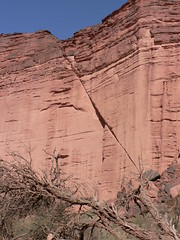 fault line at Talampaya Canyon, Argentina - by World Resources