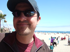 Jeff looks happy at the beach
