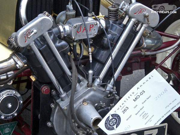 JA Prestwich engine in Moggie