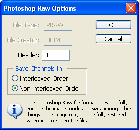 photoshop raw save options