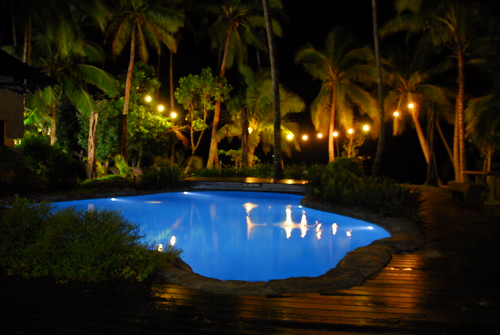 Pool at the Beachhouse, by Night