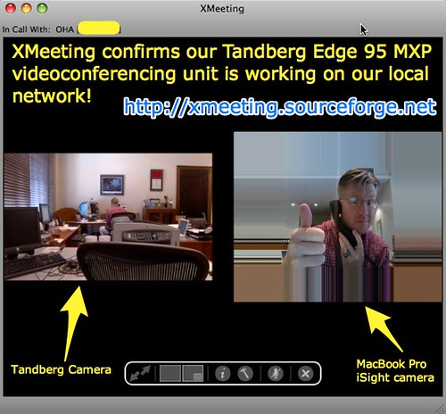 XMeeting confirms our Tandberg is working!