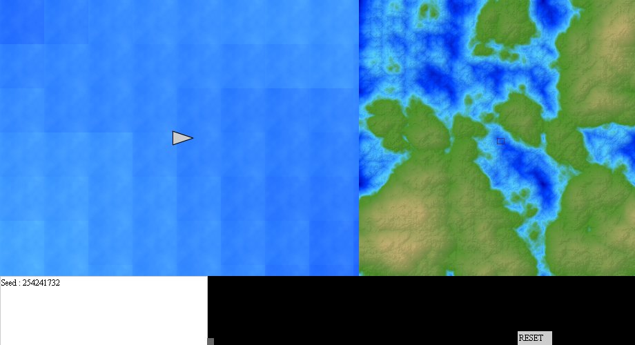 Procedurally-generated map with game interface