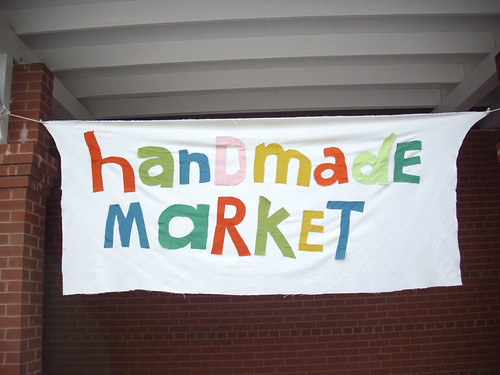 Handmade Market sign marked where the holiday sale was.