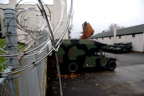 Razor Wire and Humvees