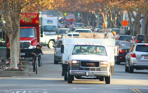 Cyclist  Palo Alto University Avenue