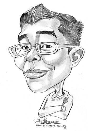 guy caricature in pencil 101208