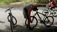 Srikanth Fixing his bike