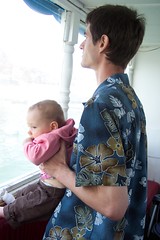 Talia and Daddy on the boat