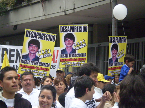 Marcha 20 de julio - Desaparecido Misael Tovar Cabrera