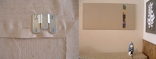 Flush mount hanger & finished pin board