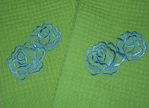 rose towel detail