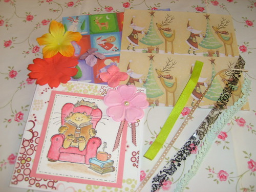 Beautiful handmade card and materials from a friend by you.
