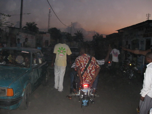 taxi moto in the evening