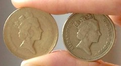 Counterfeit Pound coin