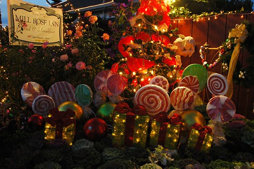 Christmas Candies arrive at Mill Rose Inn, Half Moon Bay, California, USA