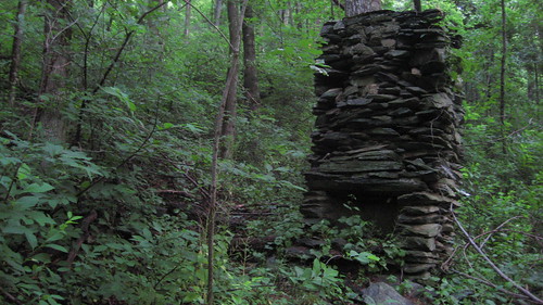 An Abandoned Stone Chimney
