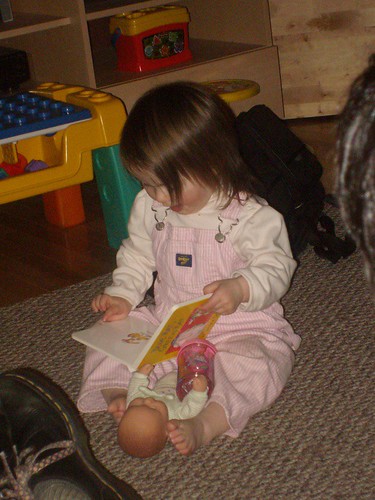 reading to the baby