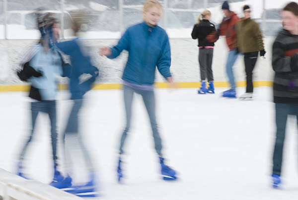 at the ice rink