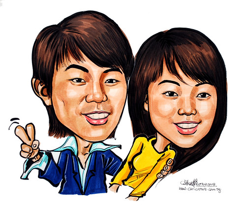 Caricatures couple 090308