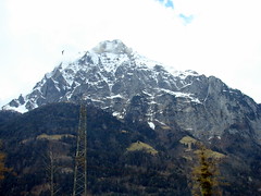 Swiss Alps - photographed from a moving car