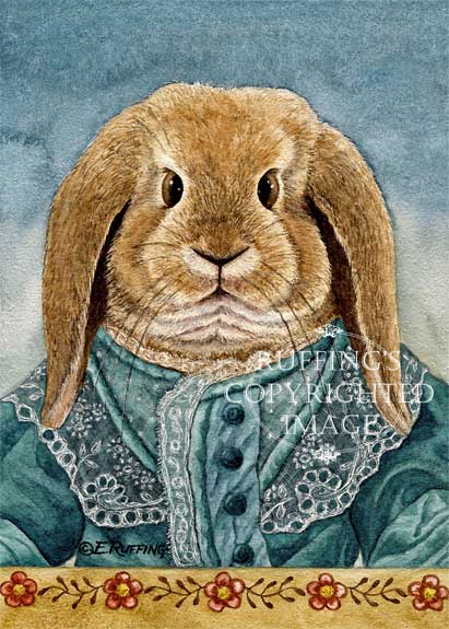 "Mailda" ER34 by Elizabeth Ruffing Lop Rabbit