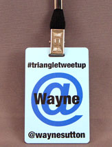 TriangleTweetup badge sample