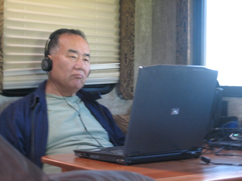 dad's usual position in RV