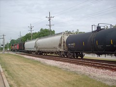 Westbound Canadian National freight train. North Riverside Illinois. June 2007.