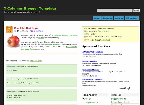FTW template for Blogger