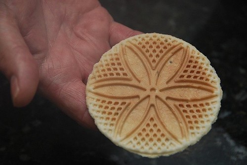 Dad's finished pizzelle