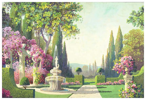 008-jardines-Garden drop with a classical colonnade and a fountain