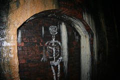 Sandsend Tunnel Skeleton Grafitti