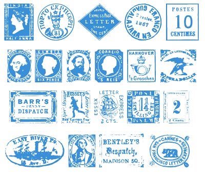 postage stamp font