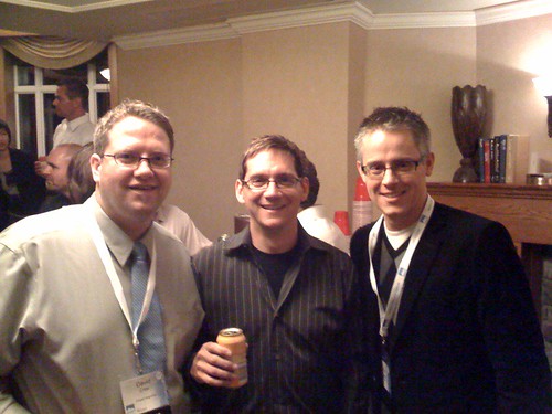 David Cree, Stephen King, Rob Lewis at Banff Venture Forum 2008 CTI Afterparty