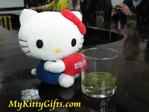 Hello Kitty Tasting Tea in Dragon Well Village, HangZhou
