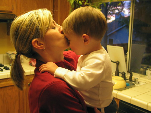Mommy kisses.