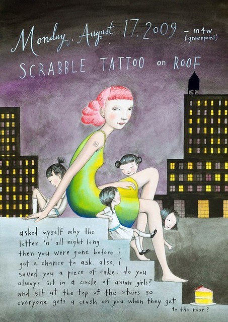 Scrabble Tattoo on Roof