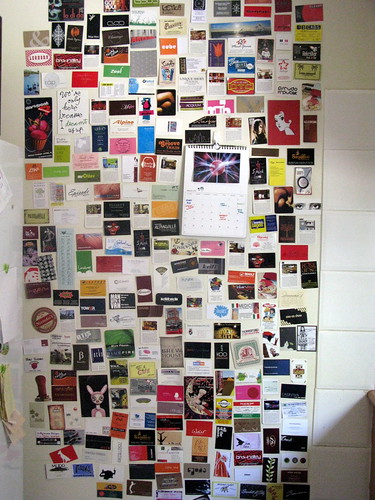 business card wall