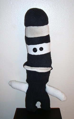 Black and White Sock Monster
