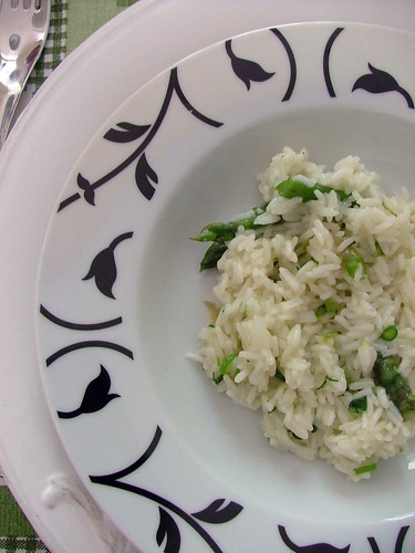Basmati rice with asparagus & sweet onions