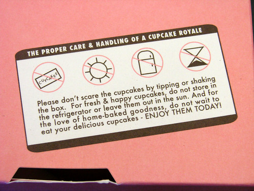Cupcake Care Instructions