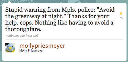 Molly on MPLS Cops & Greenway